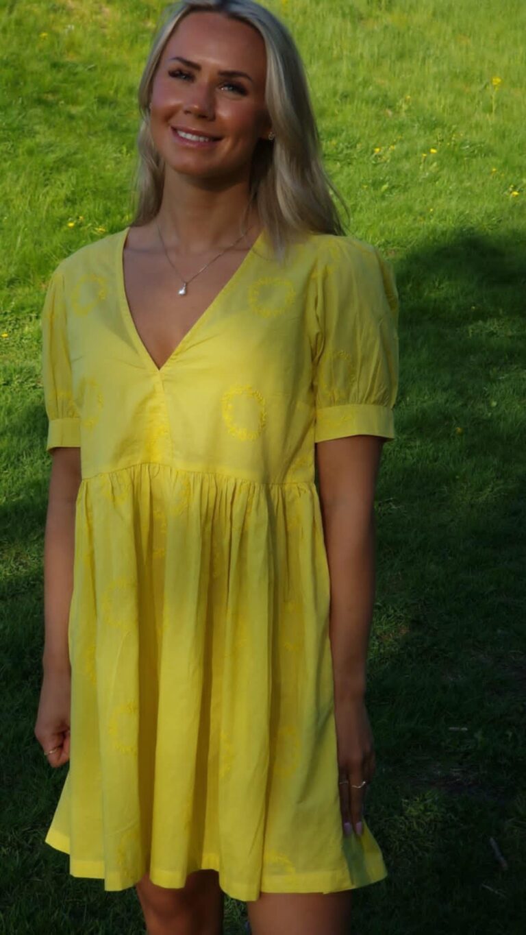 Kjole Anne med V-hals