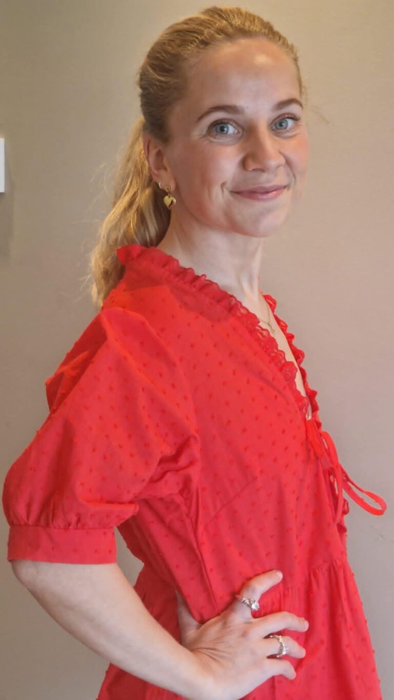 Kjole Anne med v-Hals - Bilde 3