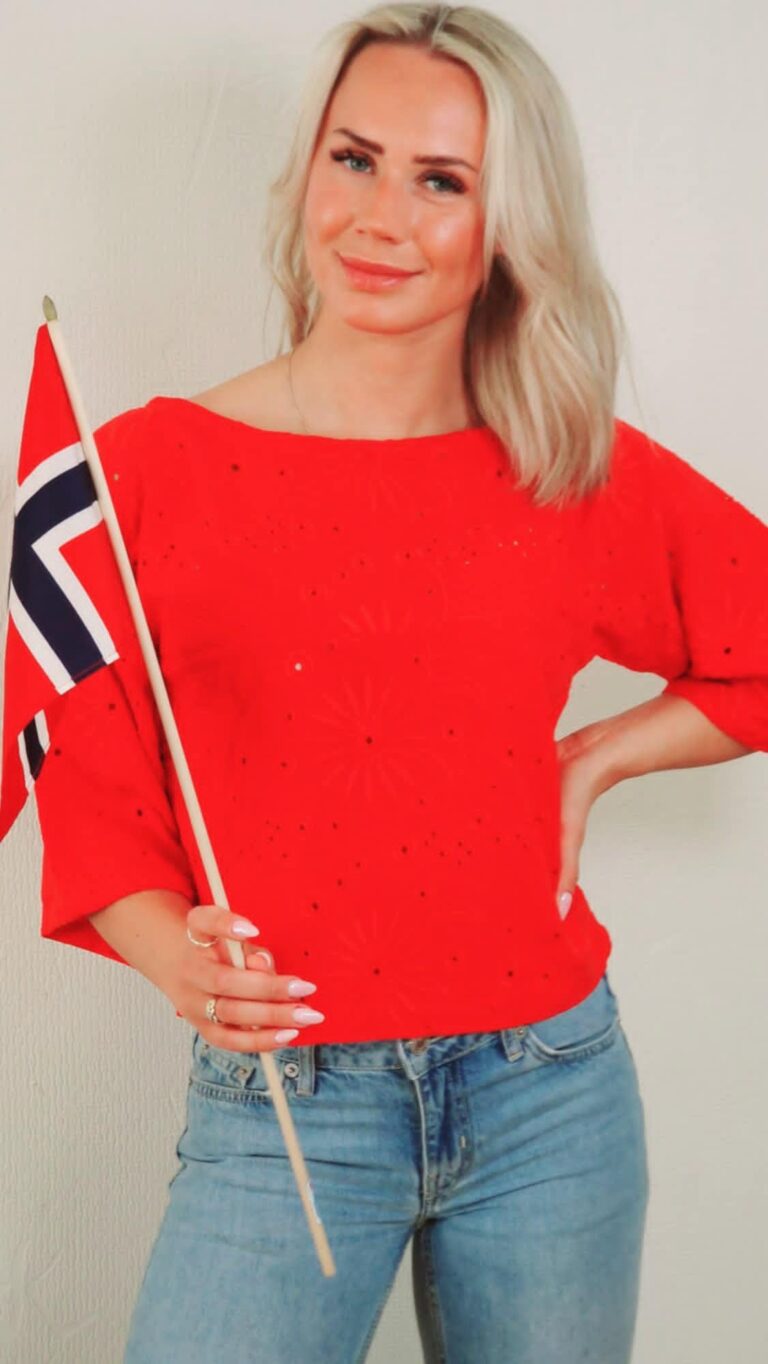 Topp med trekvart ermer