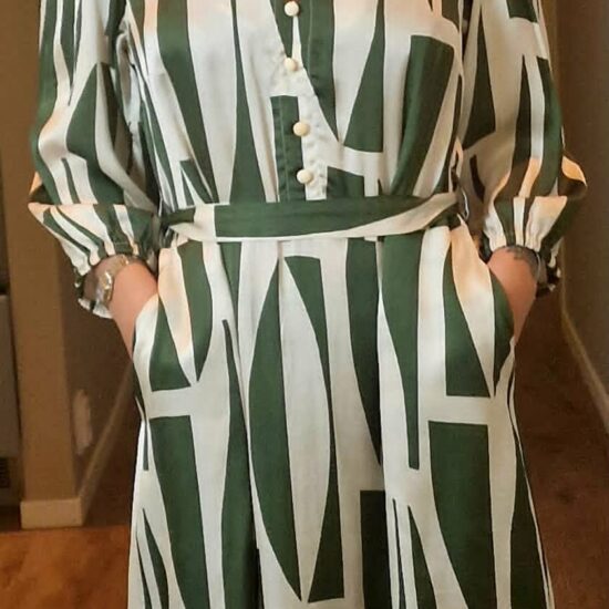 Silke Kjole Med Belte